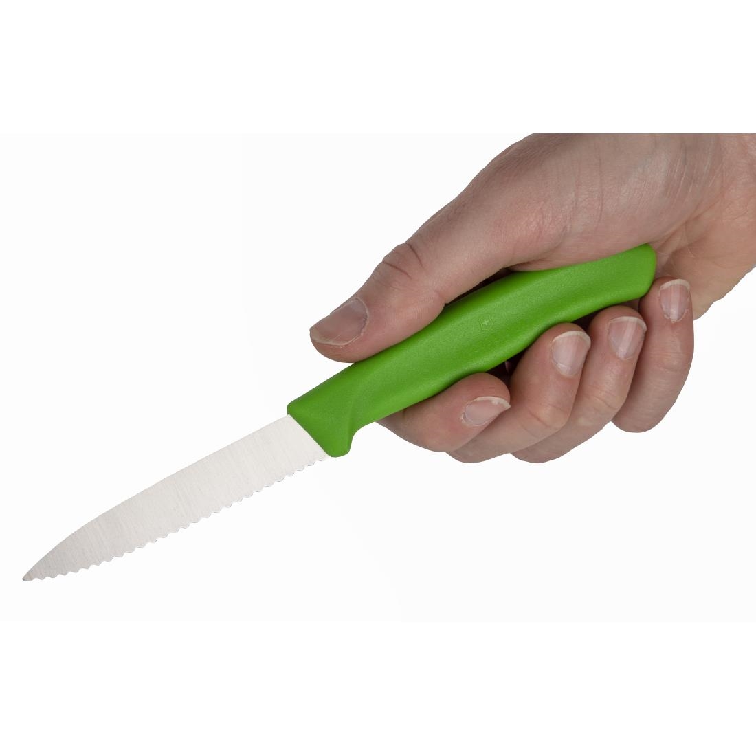 Victorinox Paring Knife Serrated Green 8cm