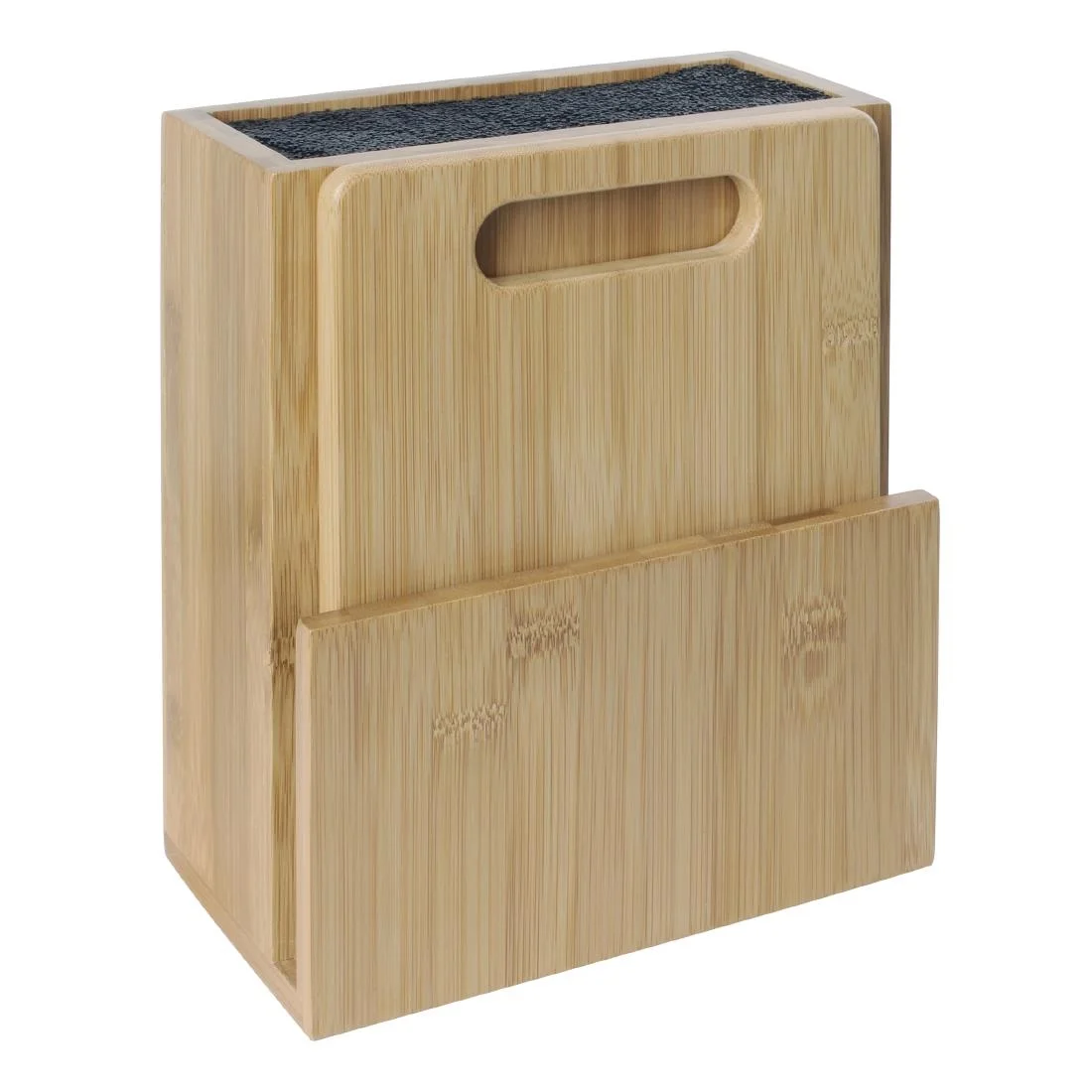 Vogue Wooden Universal Knife Block and Chopping Board - Image 2