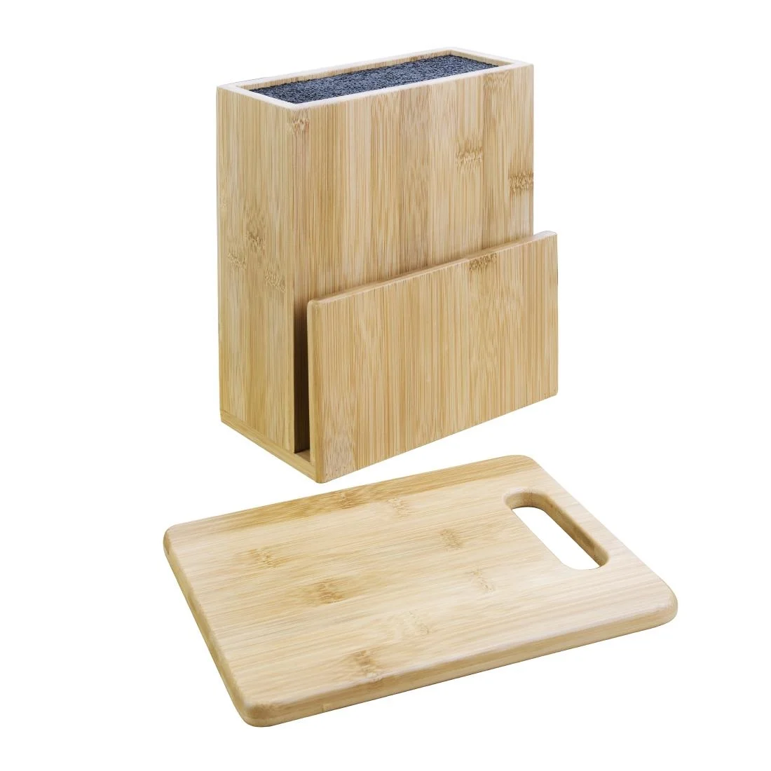 Vogue Wooden Universal Knife Block and Chopping Board - Image 3