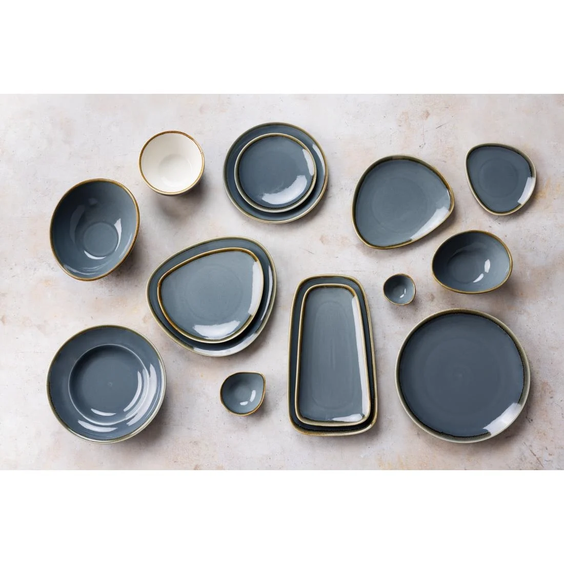 Olympia Kiln Round Plate Ocean 280mm