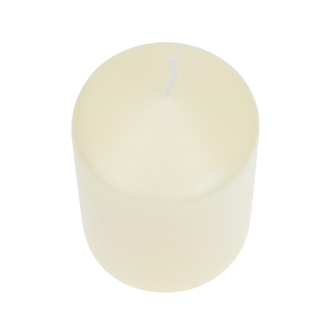 Ivory Pillar Short 3inch Candle
