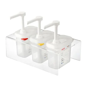 Araven Sauce Dispensers GN 1/9 Transparent 1.5Ltr Set of 3