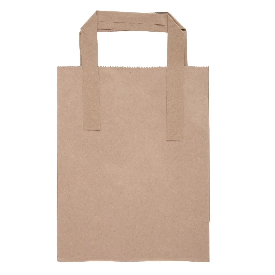 Fiesta Recyclable Flat Handle Paper Bags Brown (250 Pack) - Image 3