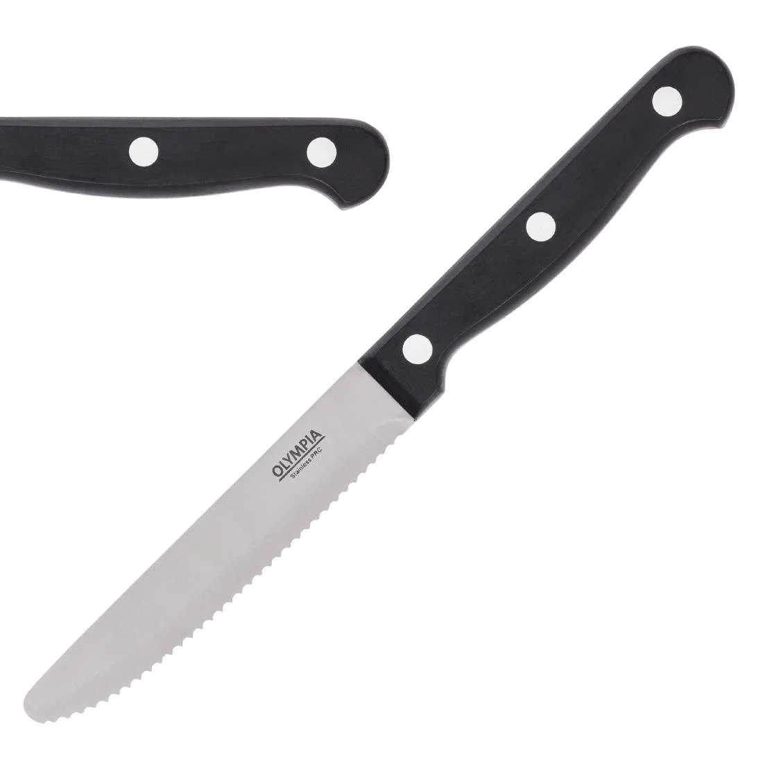 Olympia Rounded Steak Knife Black (12 Pack) - Image 1