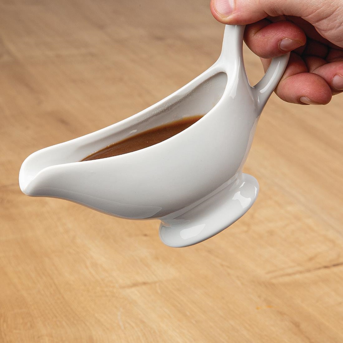 Olympia Whiteware Gravy Boats 215ml 7.5oz