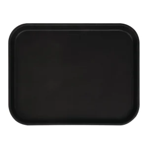 Cambro Camtread Fibreglass Rectangular Non-Slip Tray Black 457mm