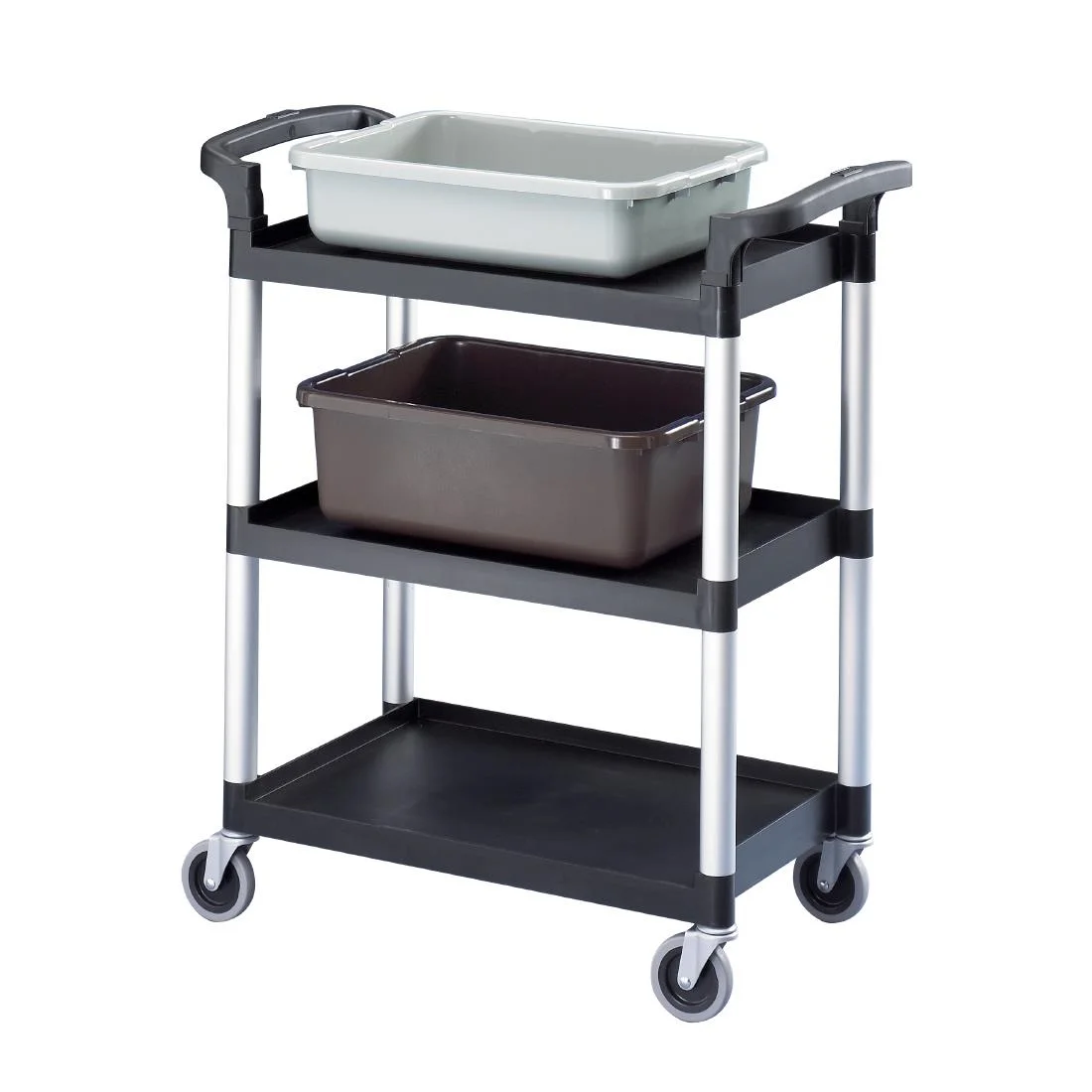 Cambro Three Shelf Utility Cart Black - Image 2