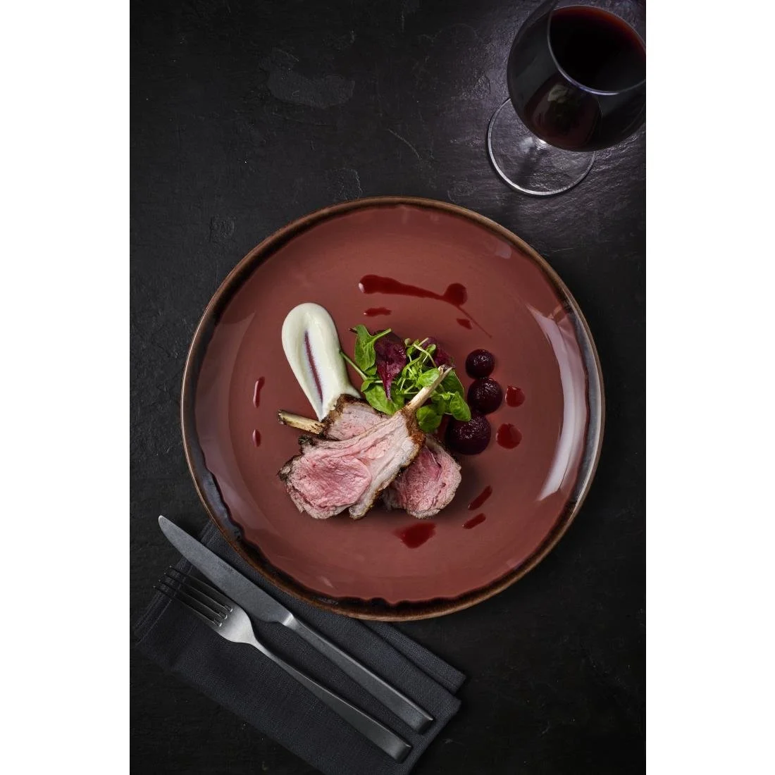 Dudson Harvest Coupe Plates Plum 220mm (12 Pack) - Image 2