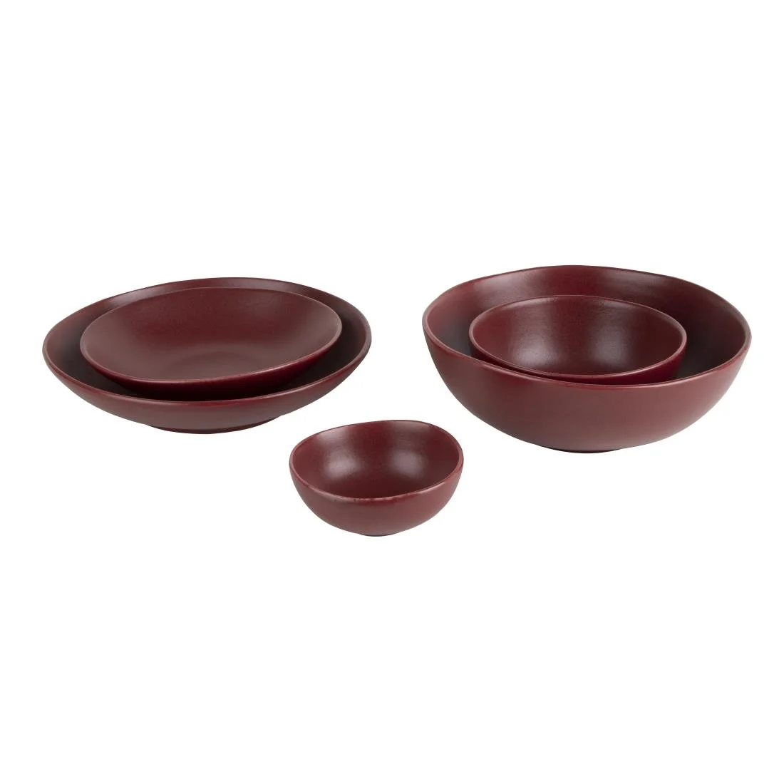 Olympia Build-a-Bowls Flat Bowls Red 195mm (6 Pack) - Image 4