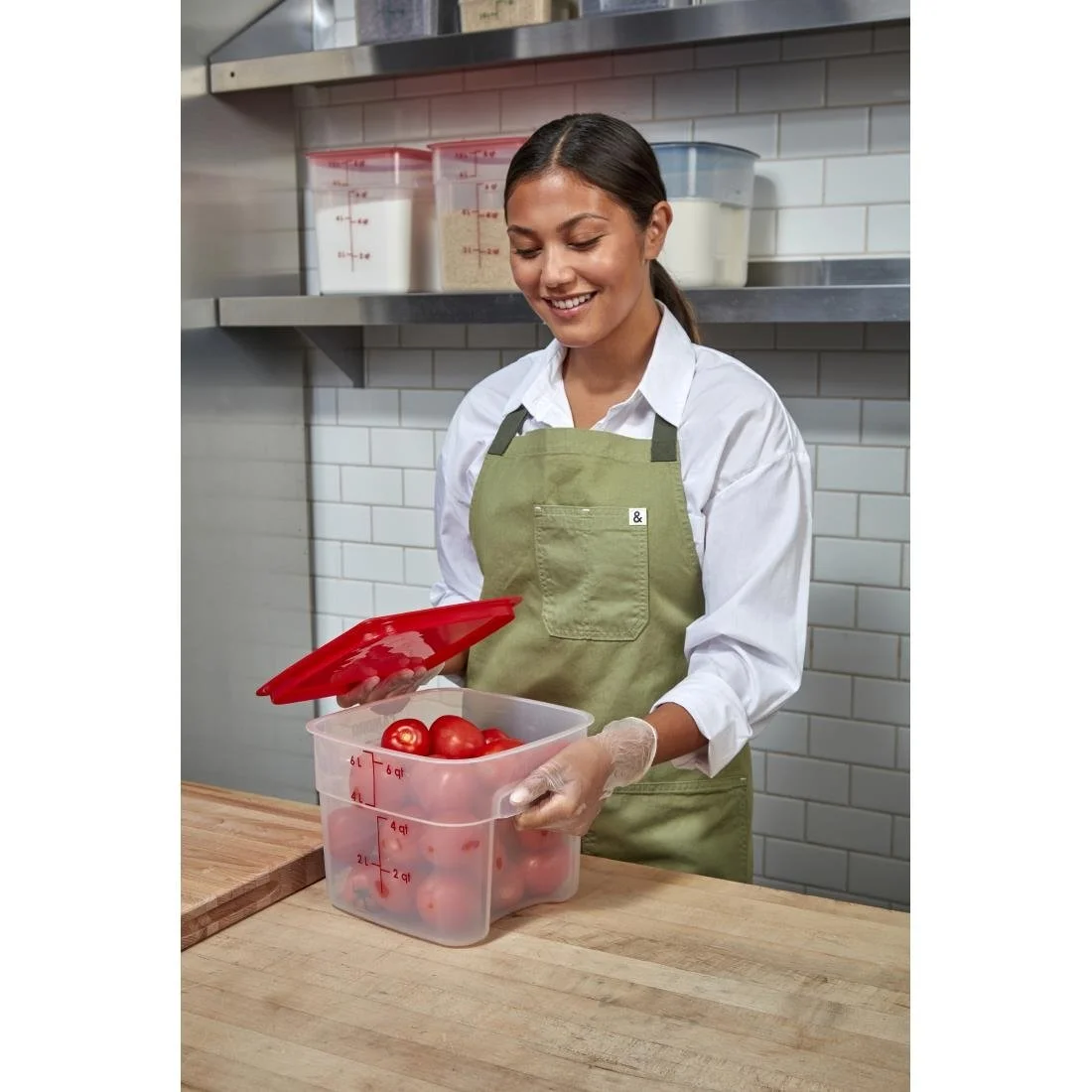 Cambro FreshPro Red Cover 220x220mm - Image 4