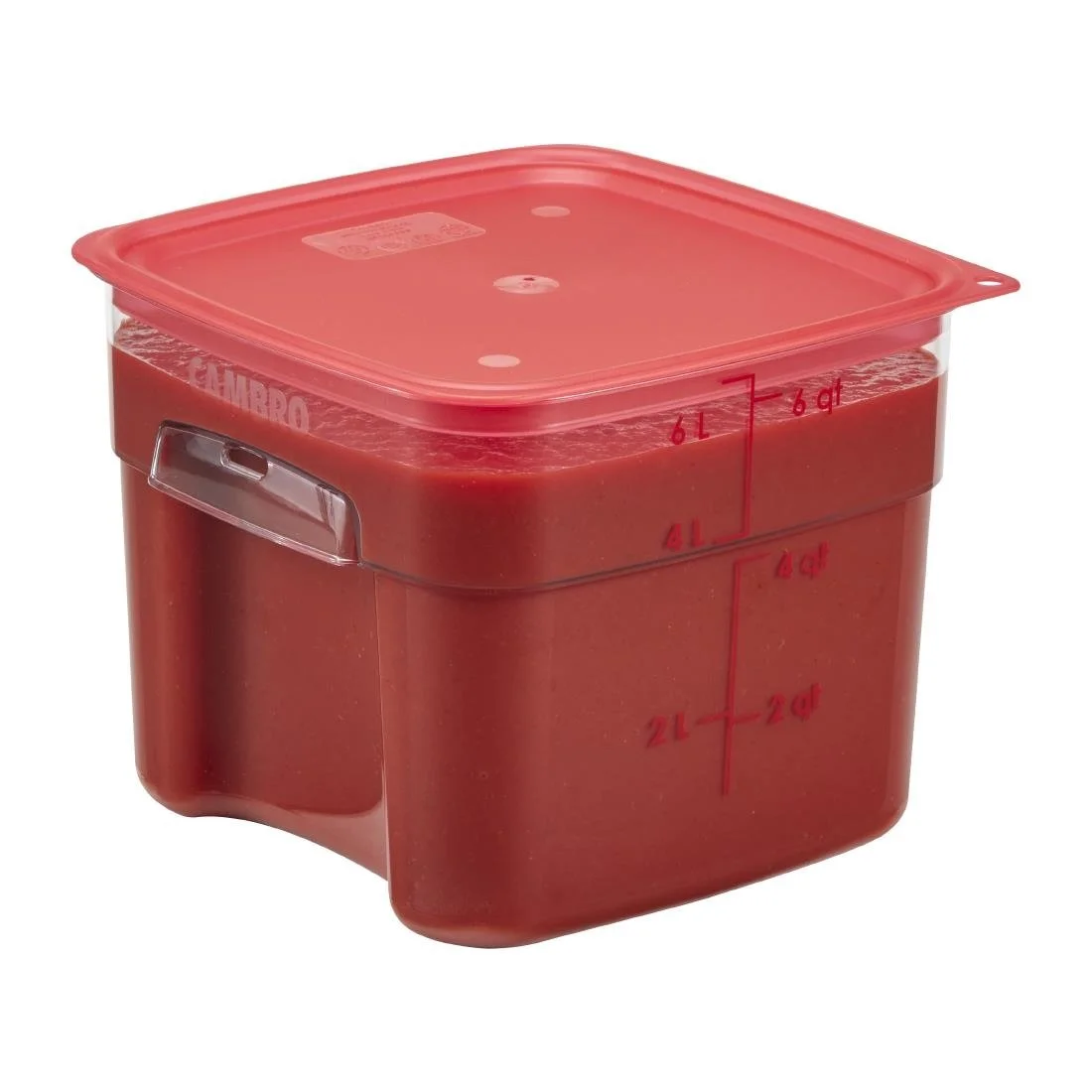 Cambro FreshPro Red Cover 220x220mm - Image 5