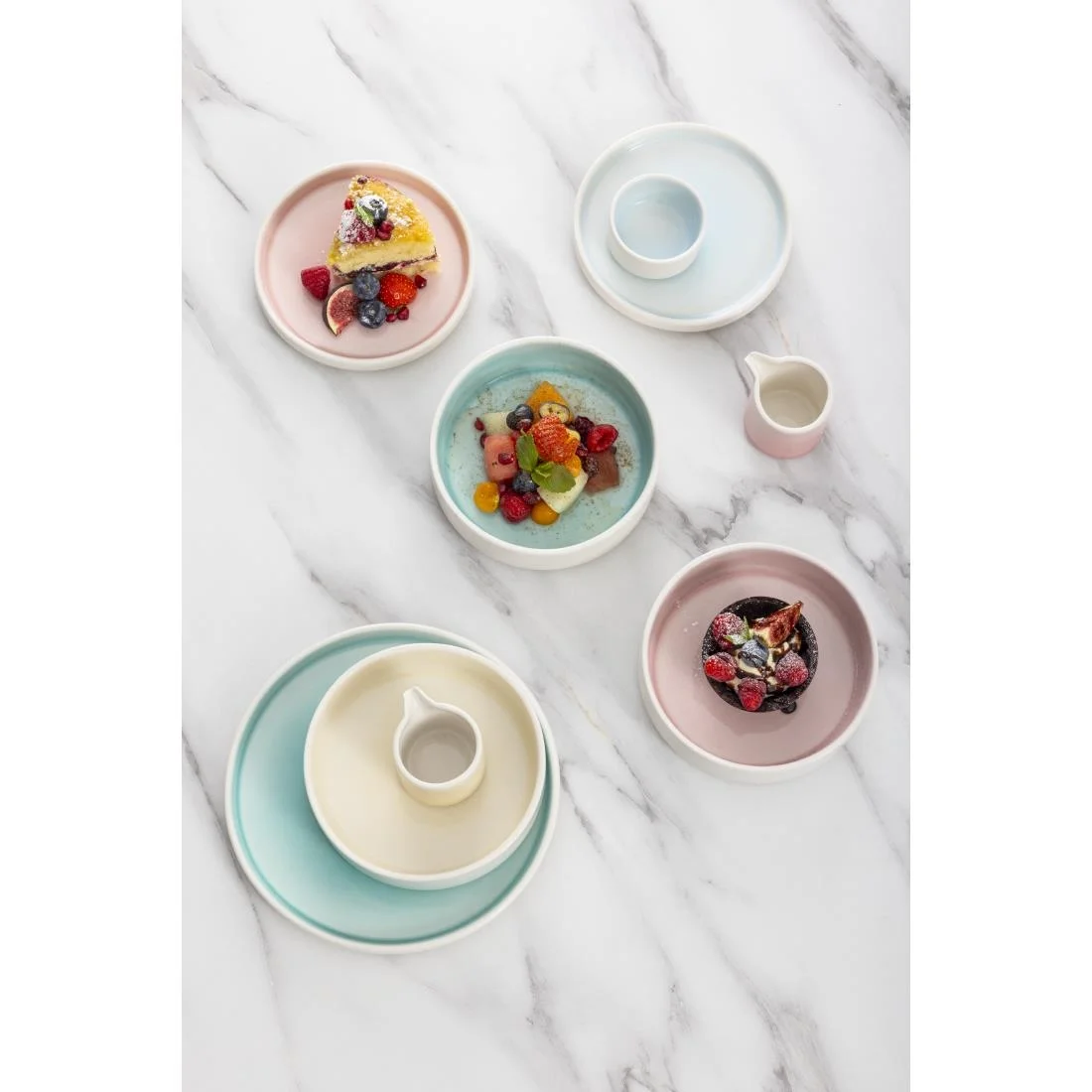 Olympia Fondant Plates Aqua 215mm (6 Pack) - Image 6