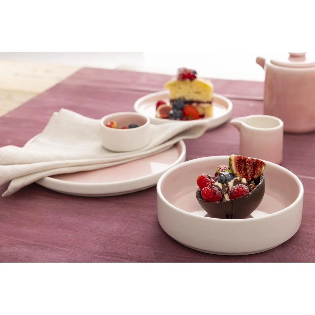 Olympia Fondant Stacking Bowls Pink 215mm (4 Pack) - Image 3
