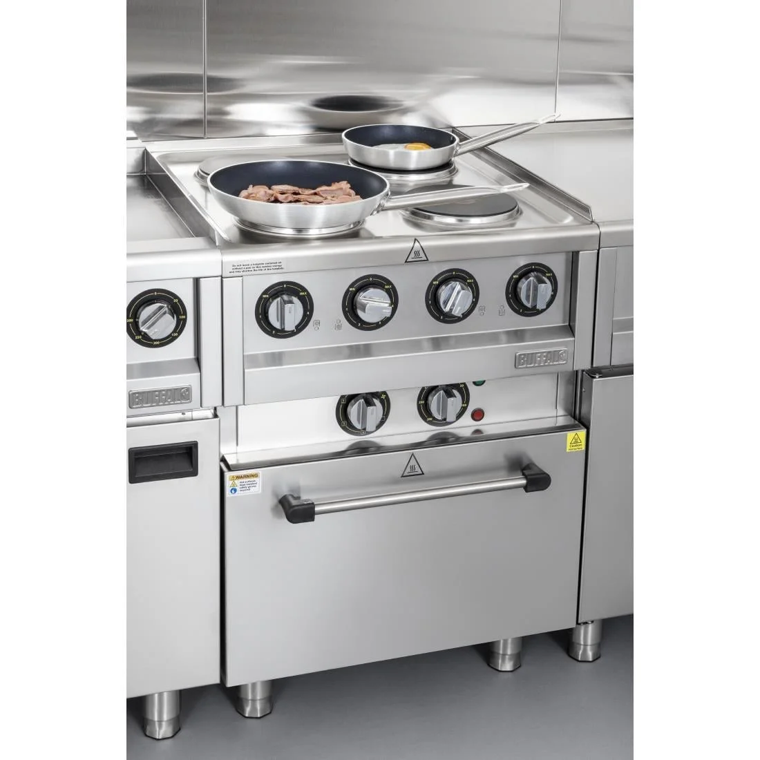 Buffalo 600 Series 4 Plate Electric Convection Oven Range - Image 4