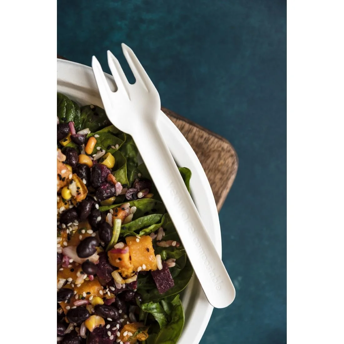 Vegware Compostable Paper Fork (Pack 1000) - Image 6