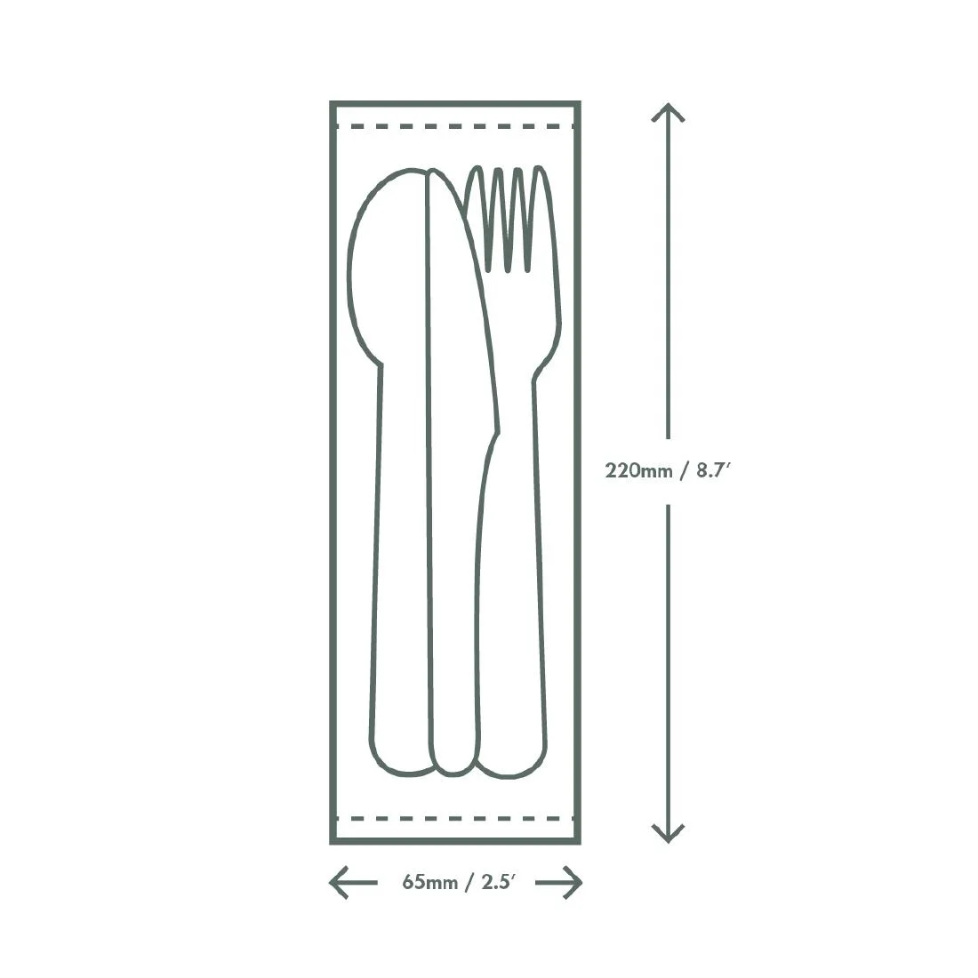 Vegware Compostable Paper Cutlery Kit 4in1 (Case of 250) - Image 2