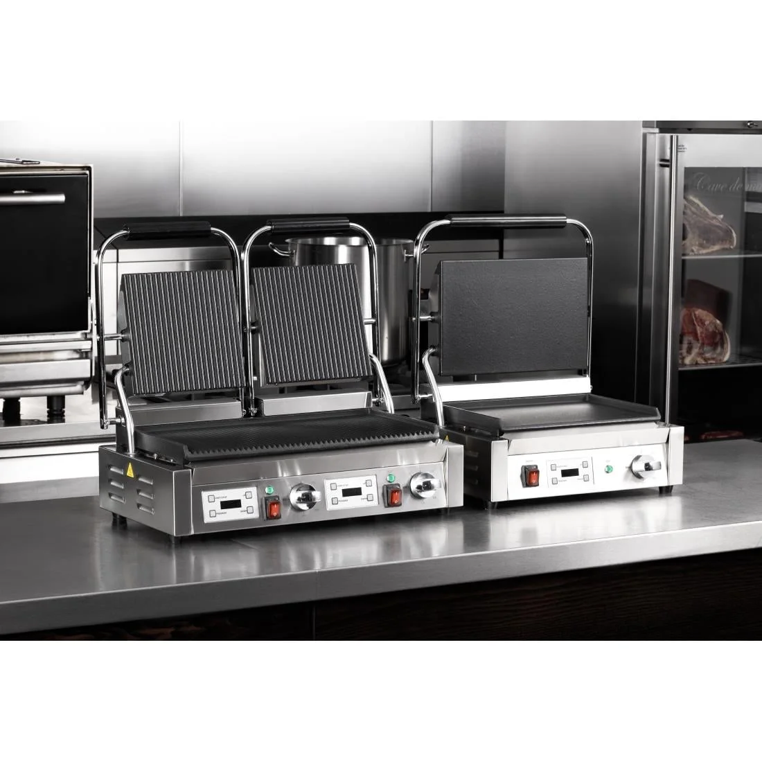 Buffalo Double Contact Grill Ribbed Plates - Image 3
