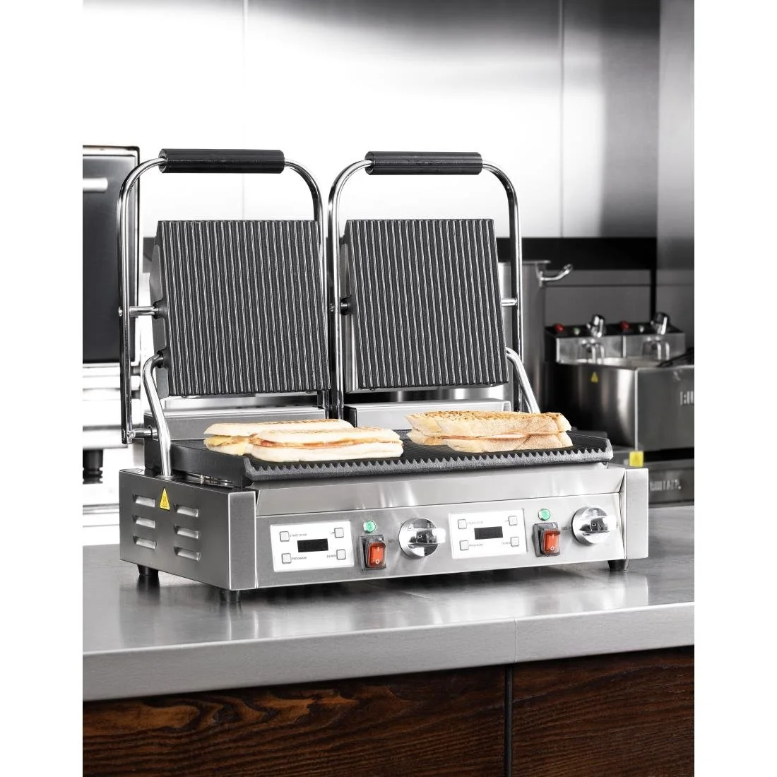 Buffalo Double Contact Grill Ribbed Plates - Image 12