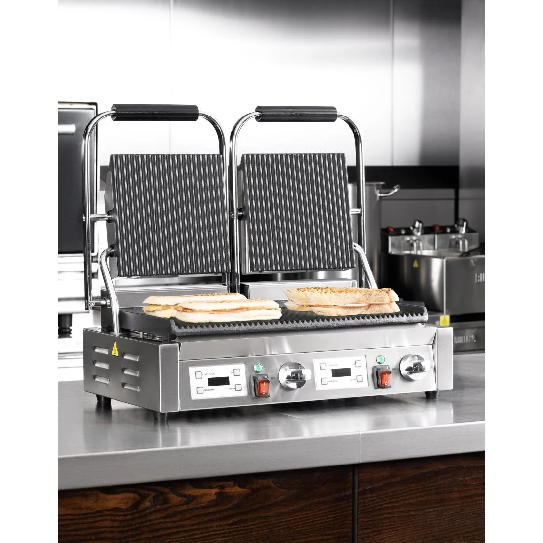 Buffalo Double Contact Grill Ribbed Plates - Image 12