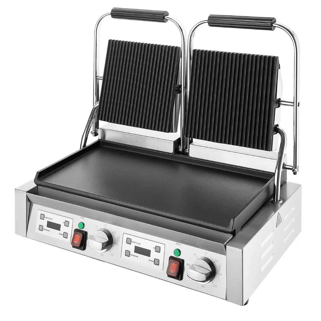 Buffalo Double Contact Grill Flat Base Ribbed Top Plate - Image 5