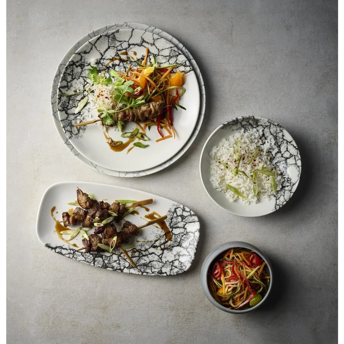 Churchill Kintsugi Accents Quartz Black Evolve Coupe Plates 165mm (12 Pack) - Image 5