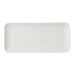 Dudson Harvest Norse White Organic Coupe Rect Platter 350 x 159mm (6 Pack)
