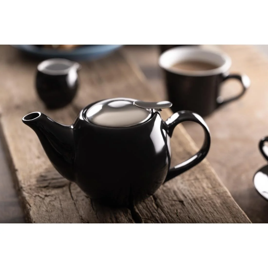 Olympia Cafe Aroma Mugs Black 230ml (6 Pack) - Image 6