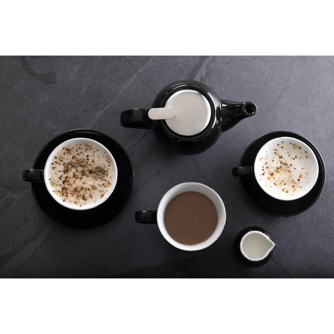 Olympia Cafe Aroma Mugs Black 230ml (6 Pack) - Image 9