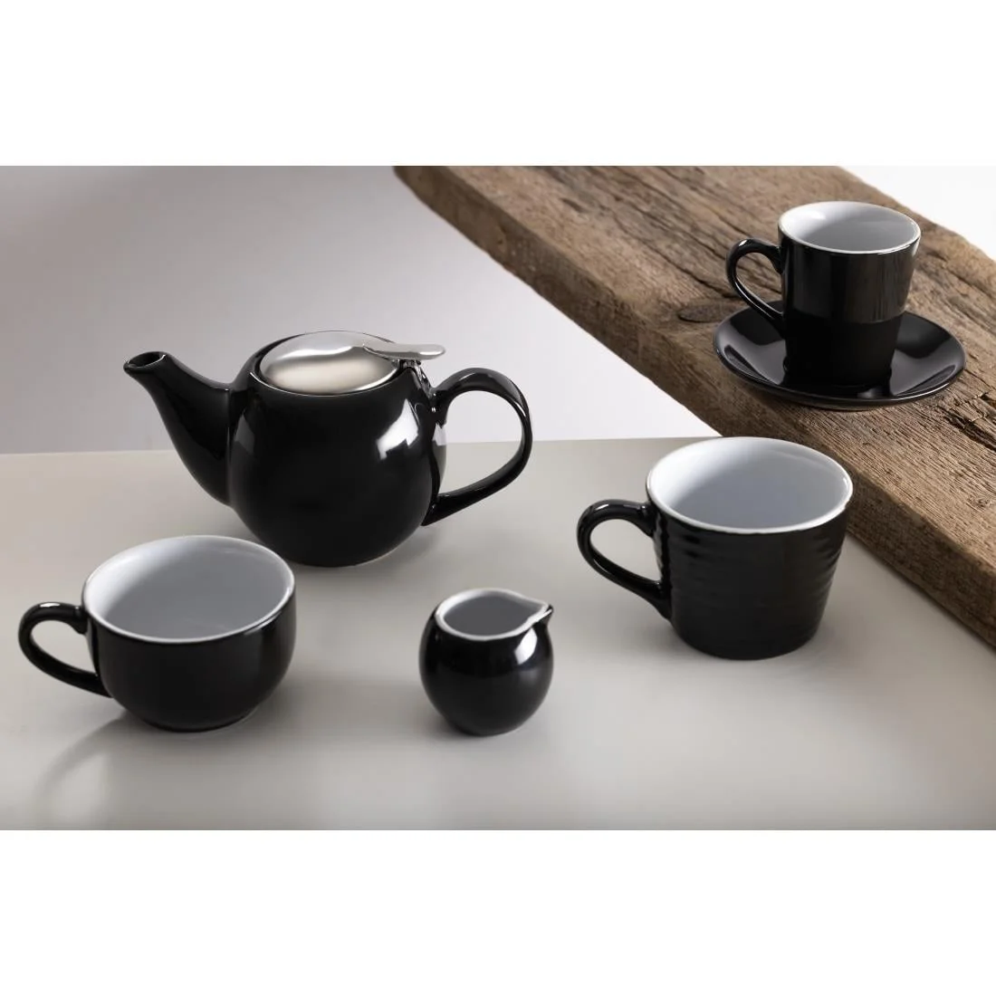 Olympia Cafe Aroma Mugs Black 340ml (6 Pack) - Image 5