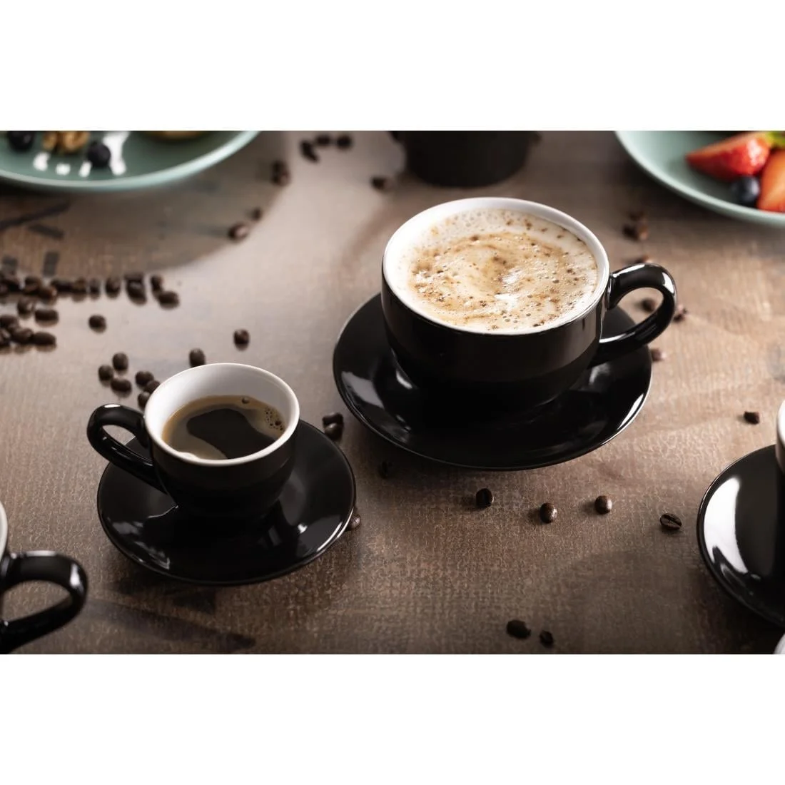 Olympia Cafe Cappuccino Cups Black 340ml (12 Pack) - Image 4