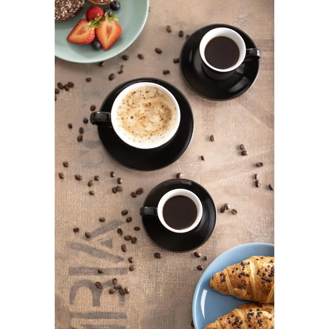 Olympia Cafe Flat White Cups Black 170ml (12 Pack) - Image 8