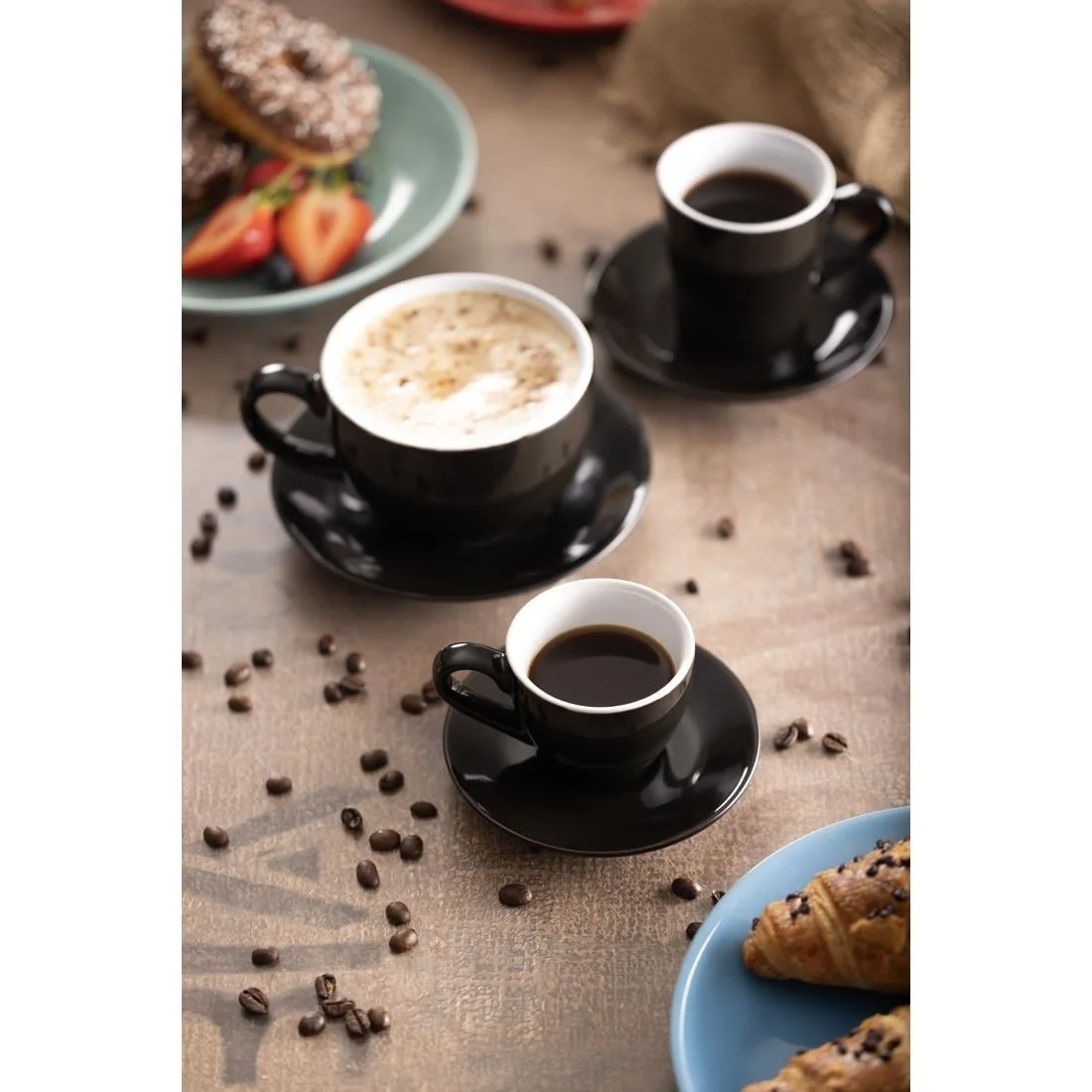 Olympia Cafe Flat White Cups Black 170ml (12 Pack) - Image 9