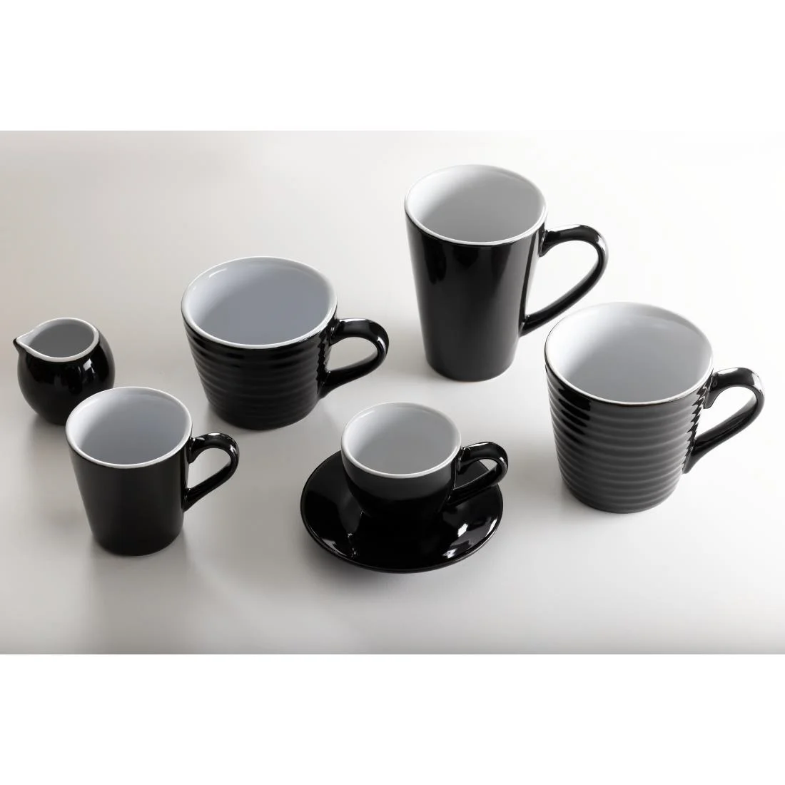 Olympia Cafe Latte Cups Black 340ml (12 Pack) - Image 6