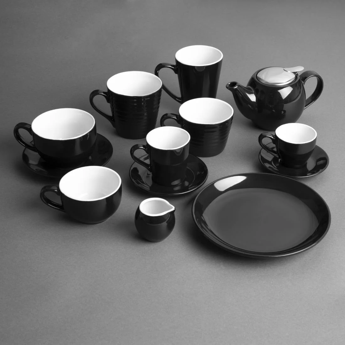 Olympia Cafe Aroma Mugs Black 230ml (6 Pack) - Image 14