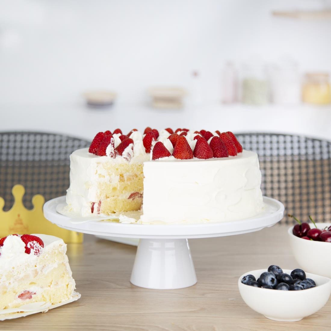 Olympia Kristallon Melamine Round Cake Stand 330x140mm