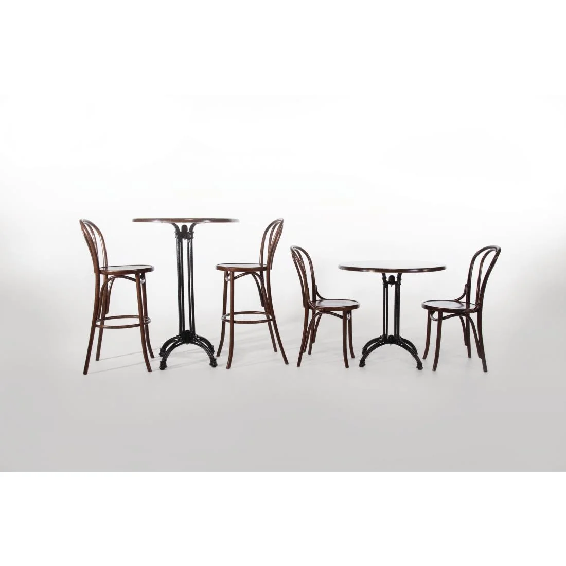 Fameg Bentwood Bistro Side Chairs Walnut Finish (Pack of 2) - Image 4