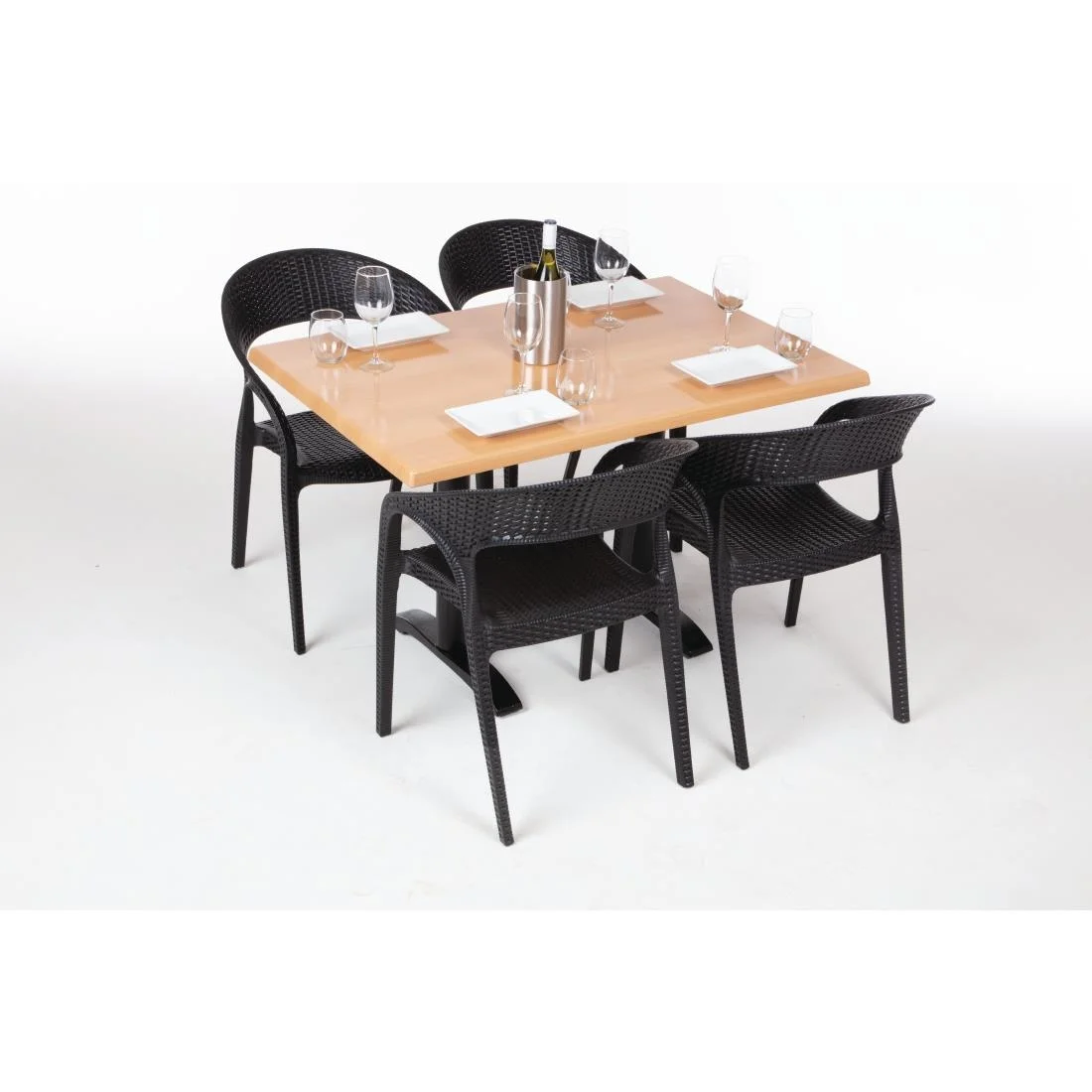 Bolero Pre-drilled Rectangular Tabletop Beech Effect - Image 7