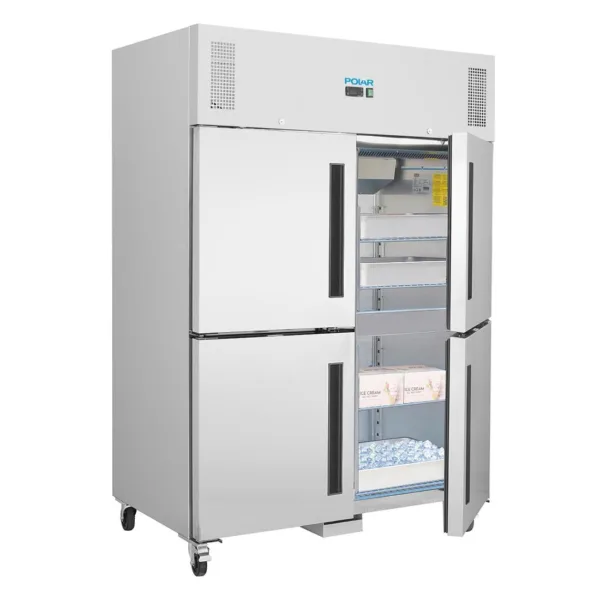 Polar Upright Double Stable Door Gastro Freezer 1200Ltr