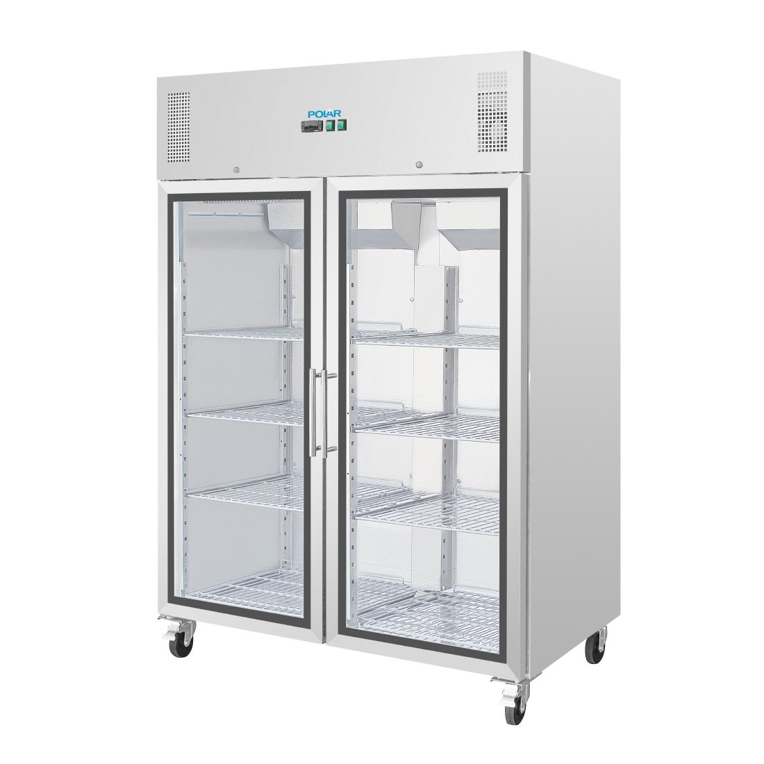 Polar Upright Double Glass Door Gastro Refrigerator 1200Ltr
