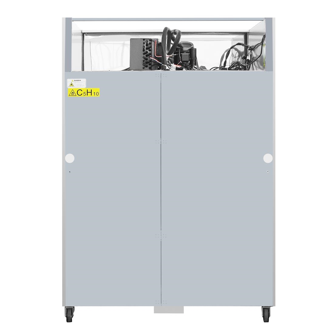 Polar Upright Double Glass Door Gastro Refrigerator 1200Ltr
