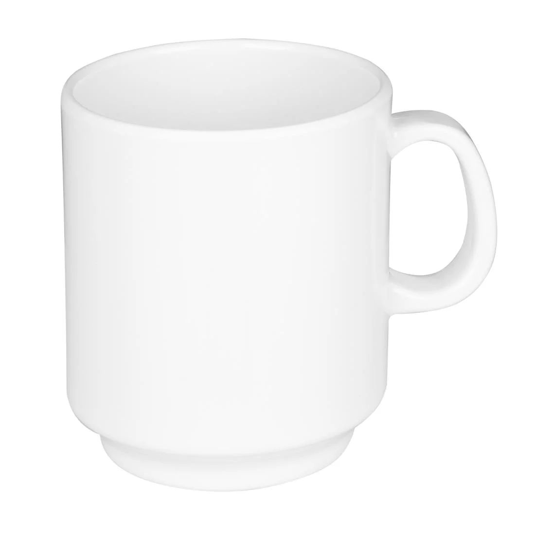 Olympia Kristallon Melamine Mugs White 340ml 12oz (6 Pack) - Image 2