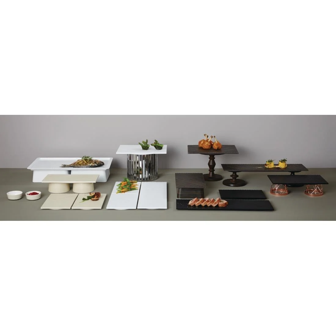 APS 1/4GN Slate Melamine Platter - Image 3