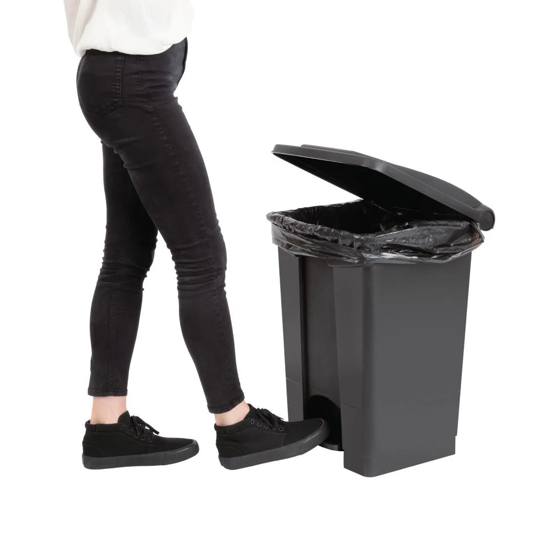 Jantex Kitchen Pedal Bin Black 45Ltr - Image 5