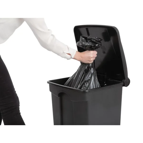 Jantex Kitchen Pedal Bin Black 45Ltr