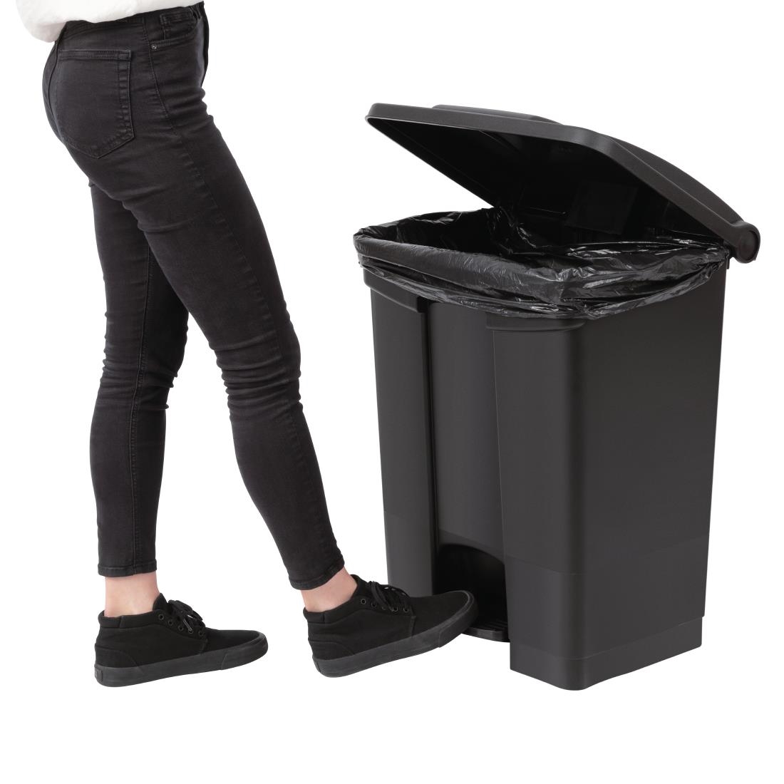 Jantex Kitchen Pedal Bin Black 65Ltr