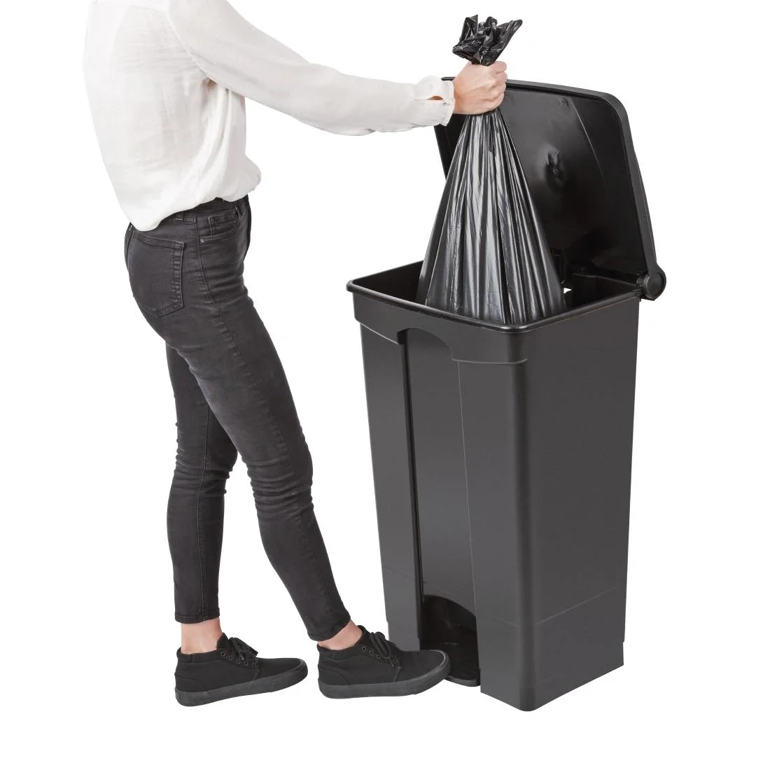 Jantex Kitchen Pedal Bin Black 87Ltr - Image 6