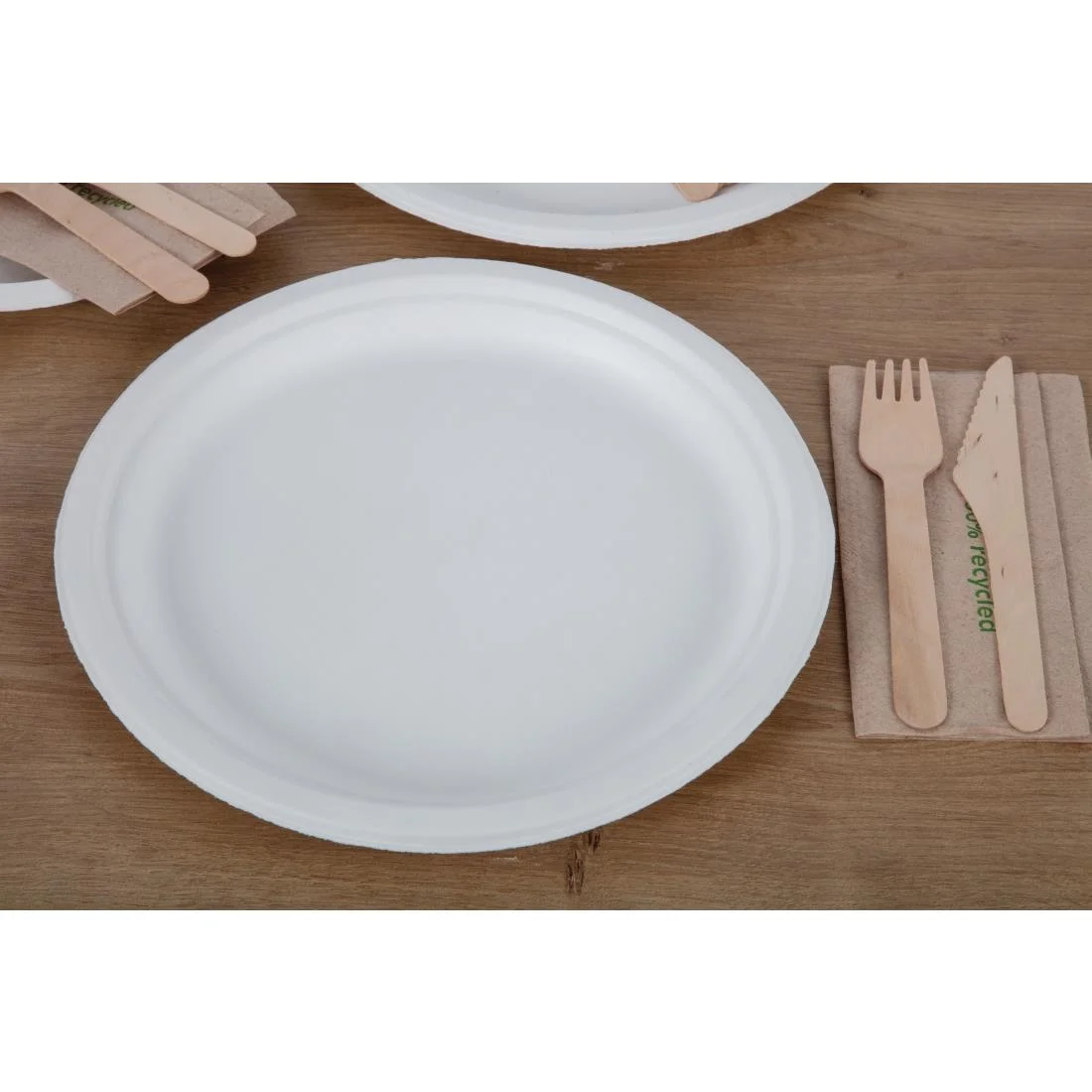 Fiesta Compostable Bagasse Plates Round 260mm (Pack of 50) - Image 4