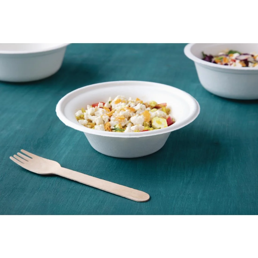 Fiesta Compostable Bagasse Bowls Round 10oz (Pack of 50) - Image 2