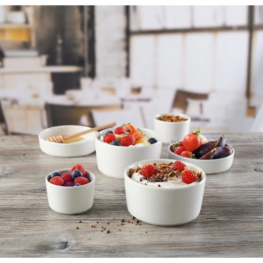 Churchill Super Vitrified Nourish Straight Sided Soup Bowls White 15oz (12 Pack) - Image 3