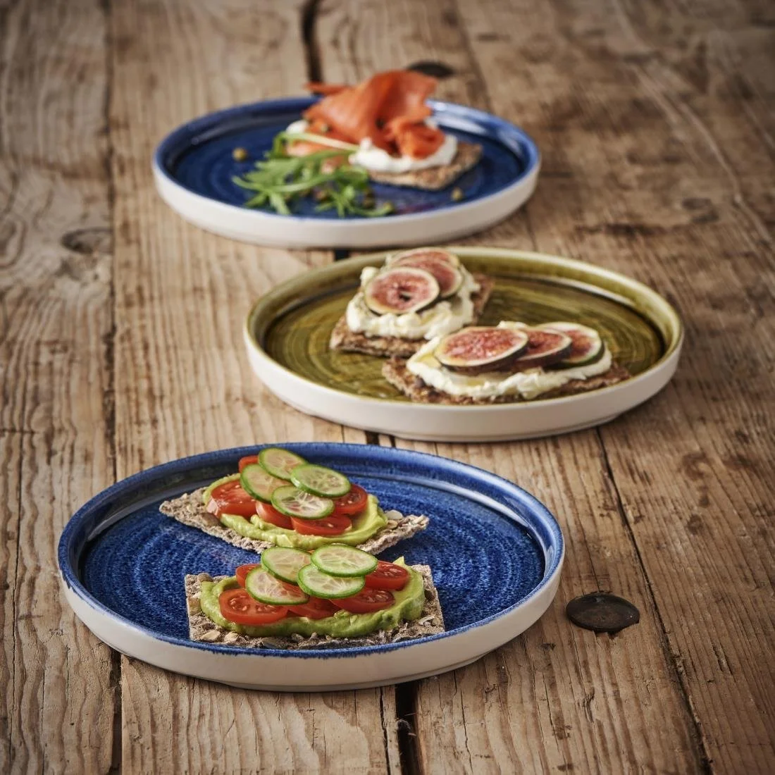 Churchill Stonecast Walled Plates Plume Ultramarine 260mm (6 Pack) - Image 3